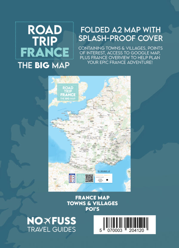 Road Trip France - The Big Map - A2 Foldable Splashproof Road Map - Image 2