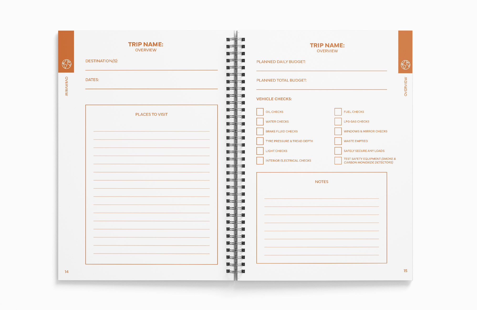 Road Trip Logbook Journal & Planner