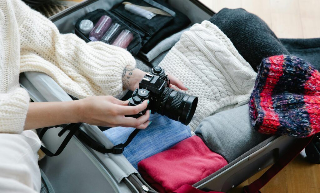 Road trip packing list: camera and warm clothing