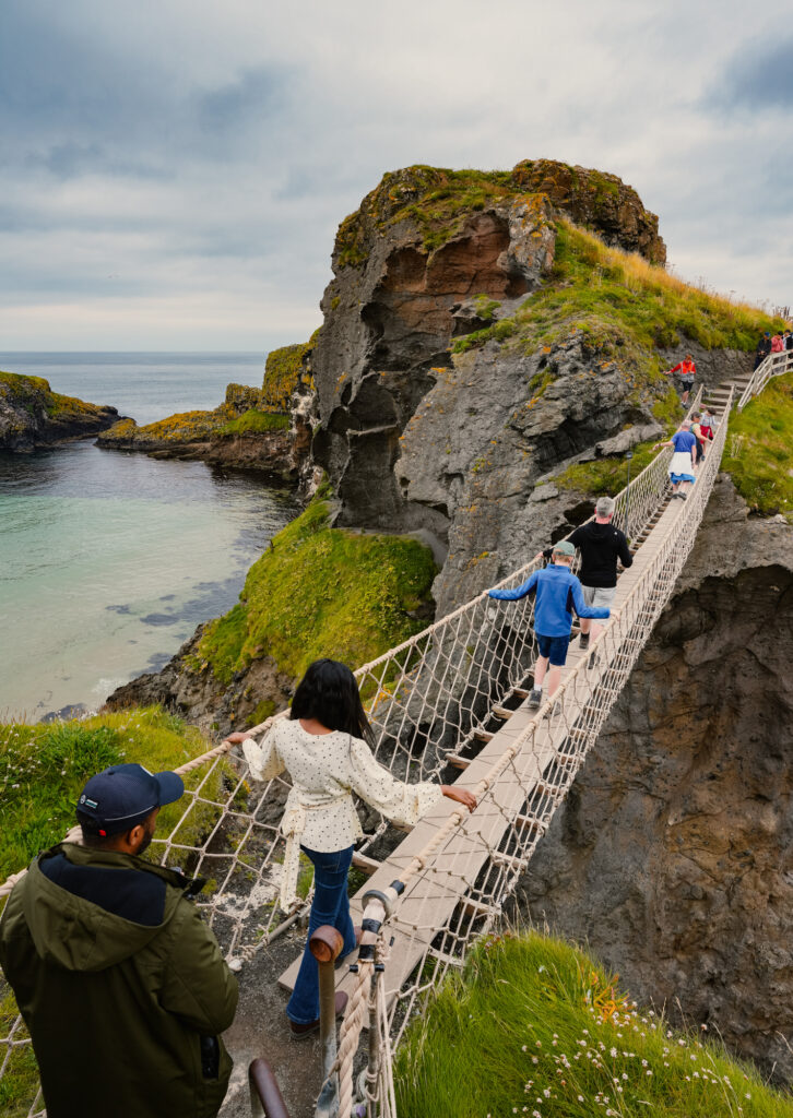 Northern Ireland: The Causeway Coastal Route. Carrick-a-Rede rope bridge