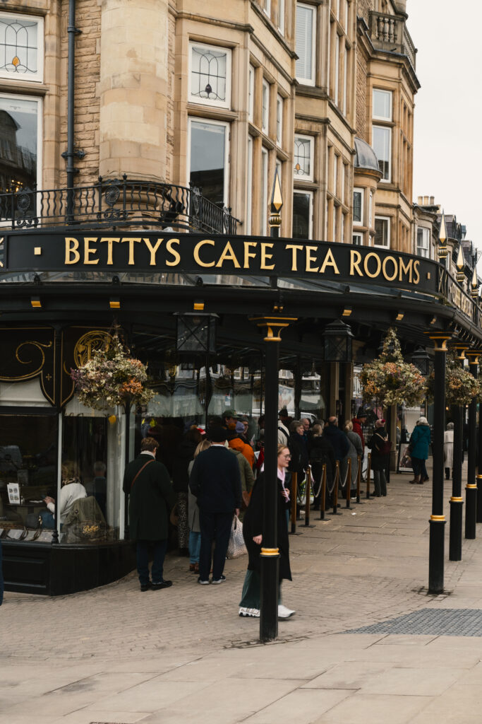 Yorkshire: The ultimate road trip through Dales, Moors & Coast! Bettys Cafe Tea Rooms in Harrogate.
